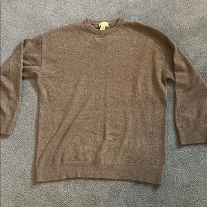 Women’s 100% Cashmere Brown/Taupe Crewneck Sweater